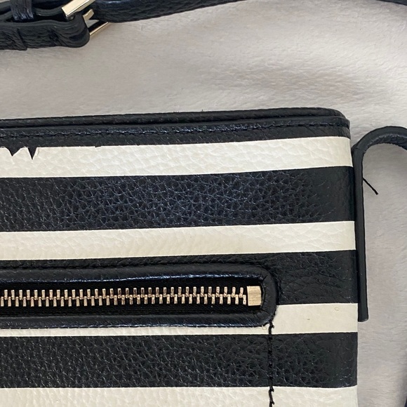 Kate Spade Striped Black and Cream Crossbody Bag - Picture 6 of 12